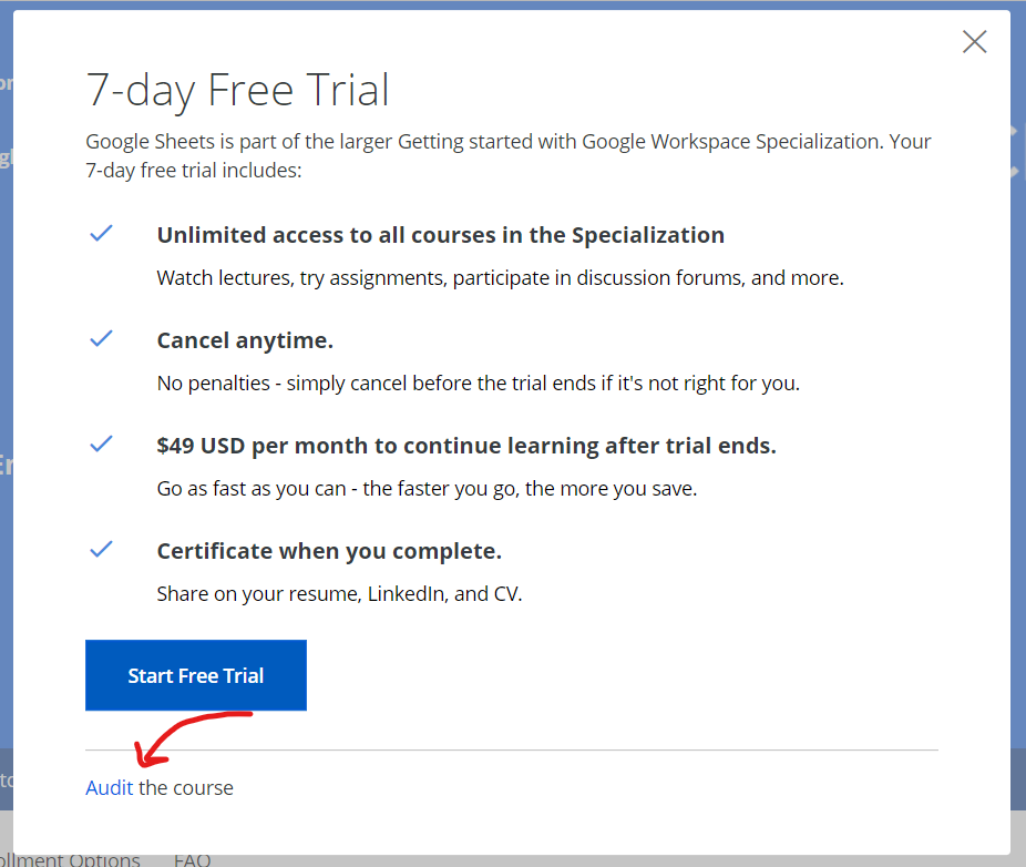 เรียน Google Sheets ฟรี บน Coursera