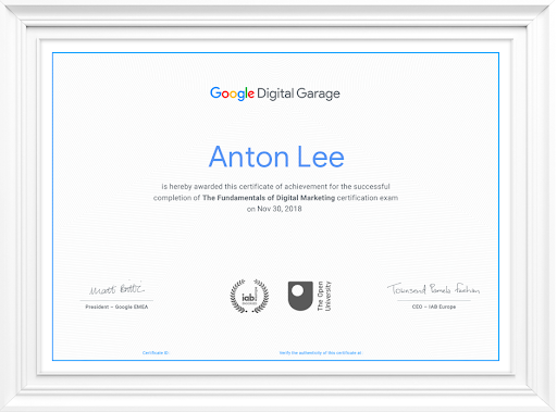 เรียน Fundamentals of Digital Marketing พร้อมรับ Certificate ฟรี จาก Google Digital Garage